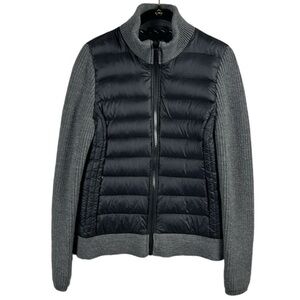 Marc NY Performance  Full-zip Puffer Ribbed Sweater Jacket Size M